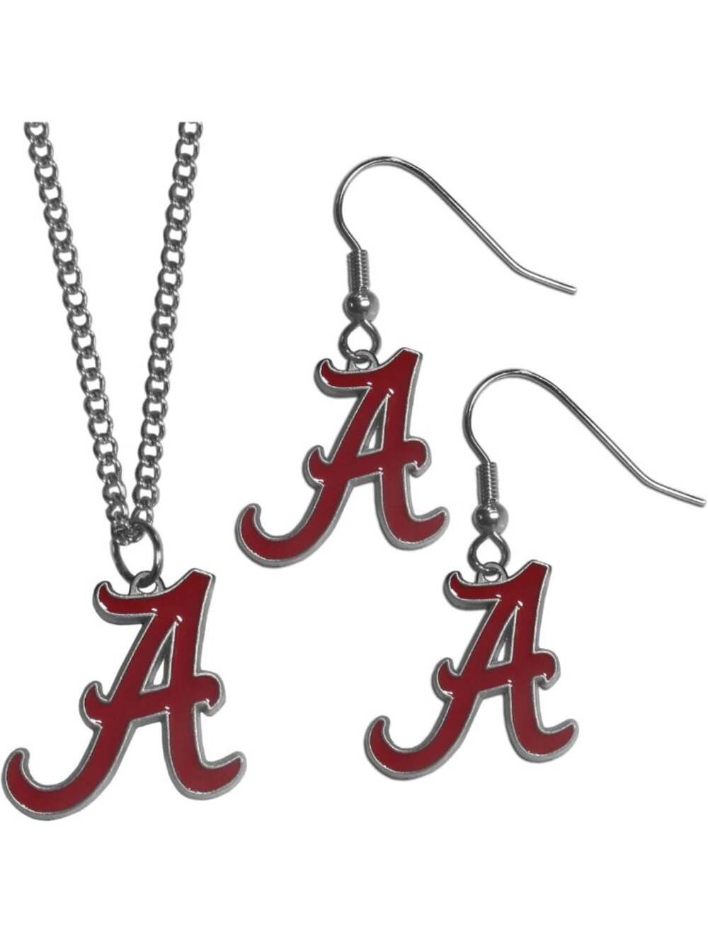 Stylish NCAA Dangle Earrings & Chain Necklace Set for Unisex Adults - Perfect